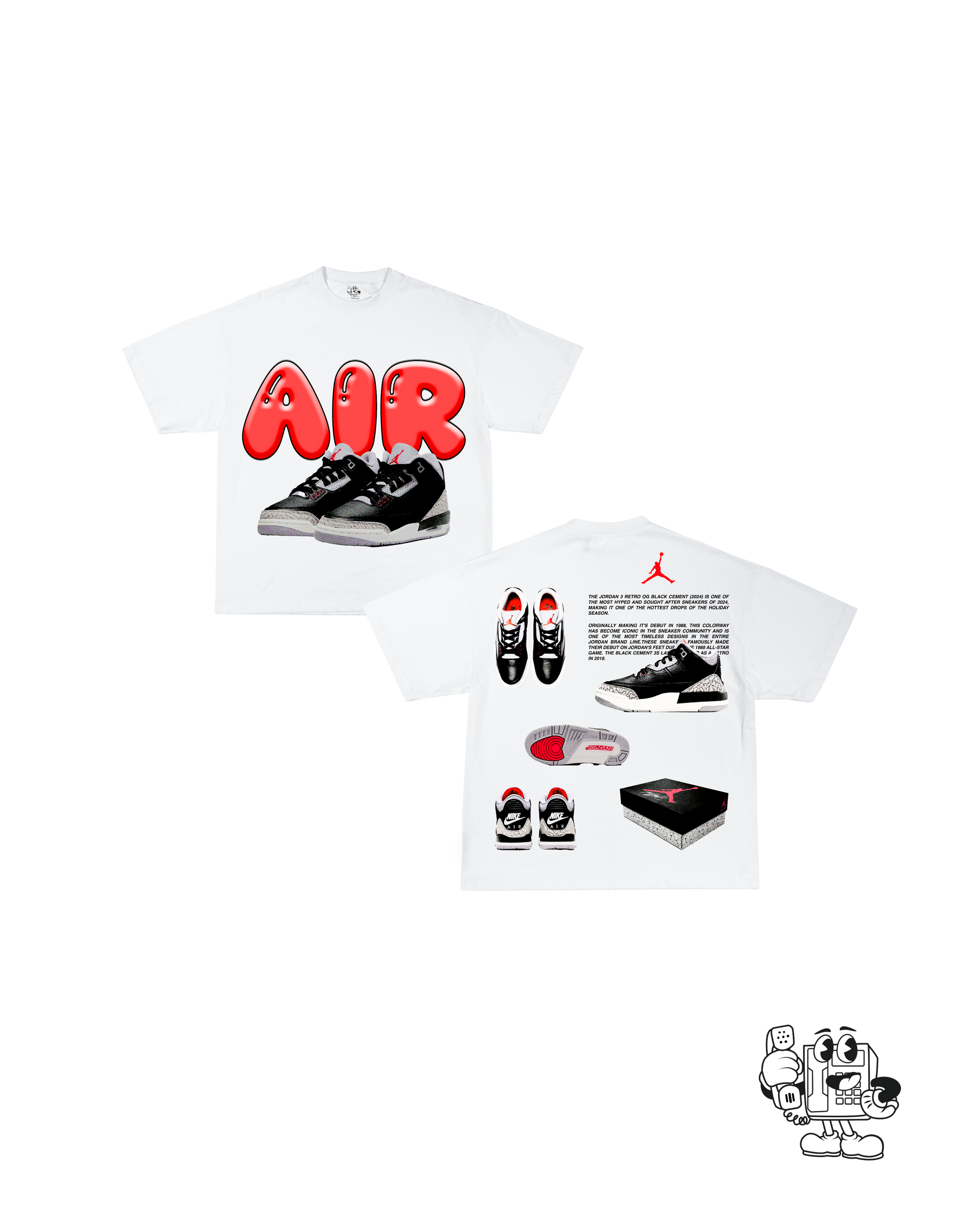 BLACK CEMENT TEE